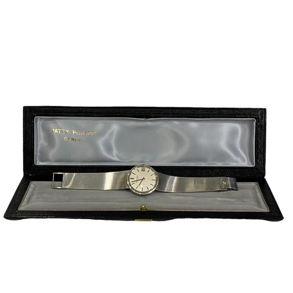 Vintage Patek Philippe Solid 18k White Gold Case and Band Wristwatch Watch - Picture 1 of 9